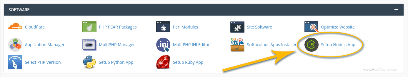 Setup NodeJS on cPanel at Host Capitol